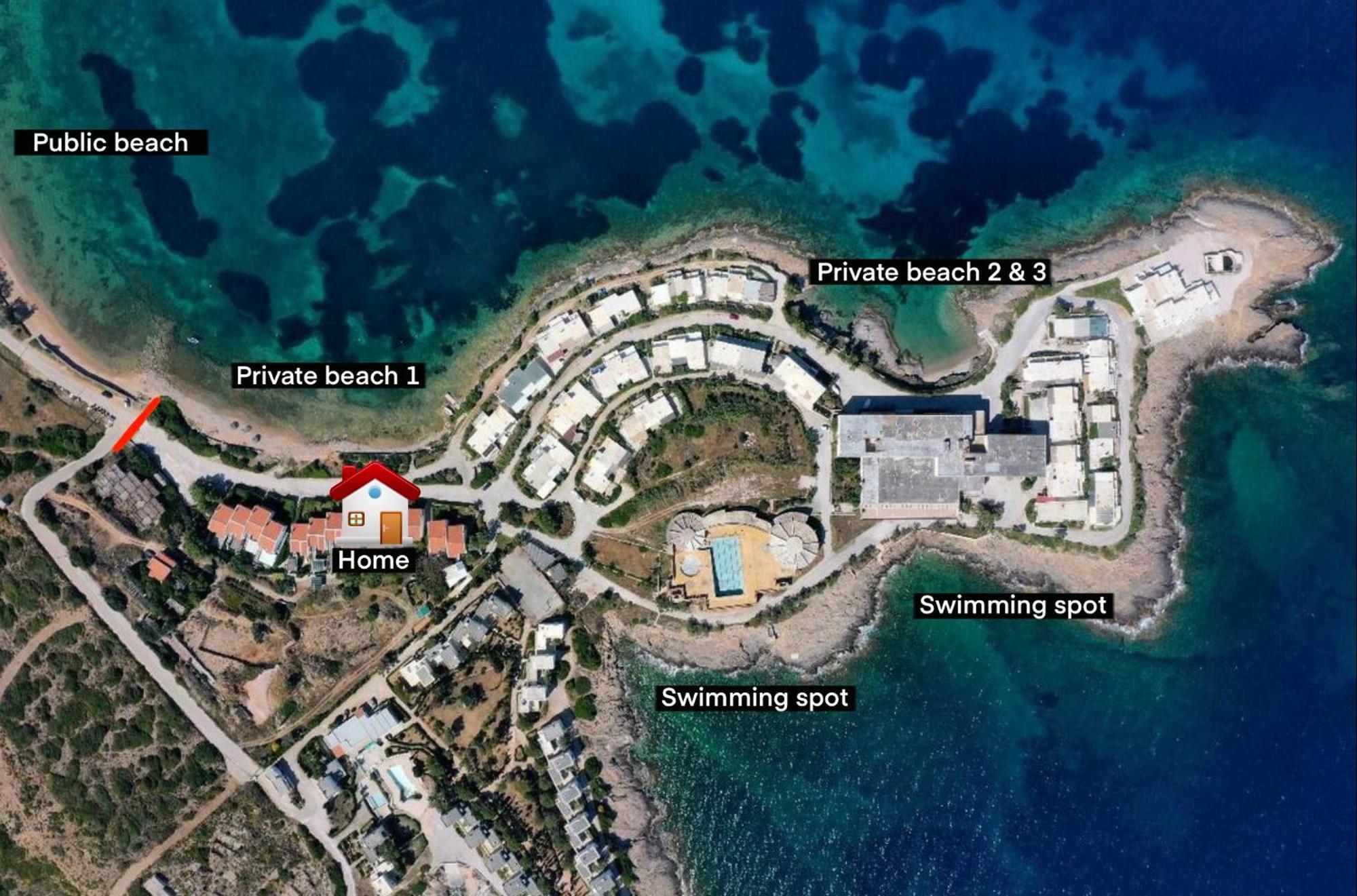 Sounio - Waterfront Luxury Spa Villa Pounta Zeza 170 Sqm On Private Beach Sounion Exterior foto
